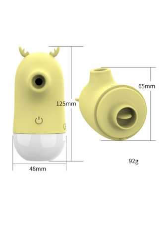 2 en 1 Stimulateur clitoridien par vibrations et par langue USB Cerf - BOZ-051